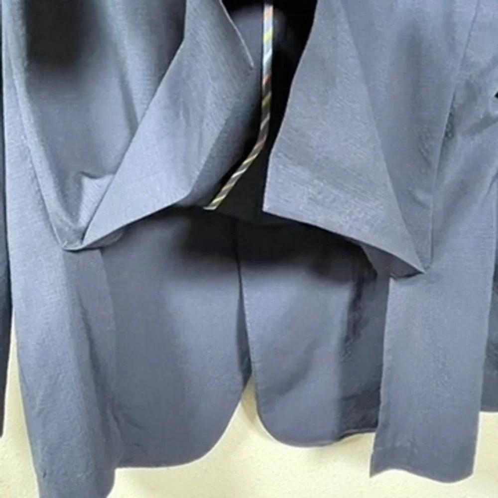 Ibiza‎ Blazer Navy Blue 42L Carini Wool Lycra Sports Coat Modern Preppy Office